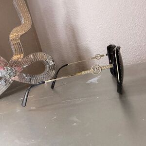 Michael Kors Black Frame Sunglasses with Gold Details